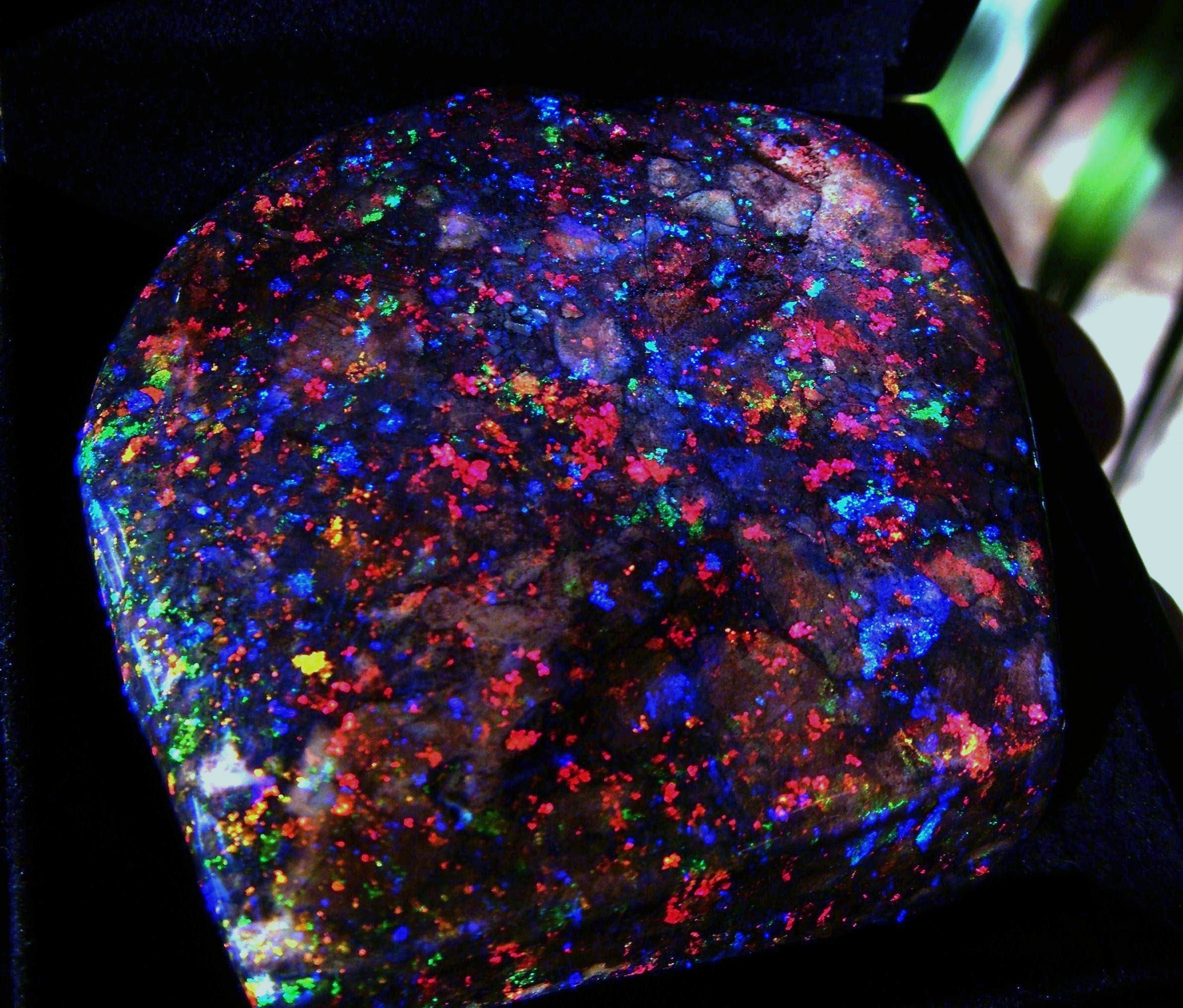 Andamooka SA fire in the sky matrix black opal 