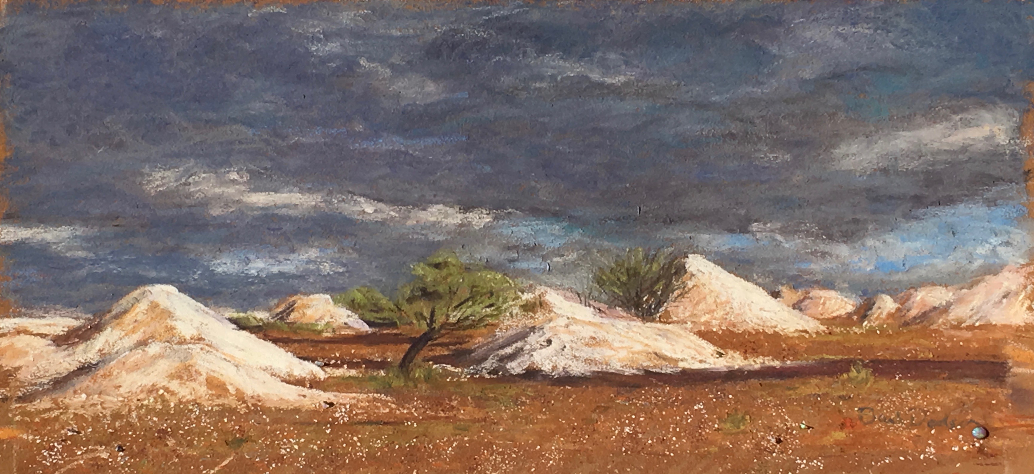 Andamooka Opal Field pastel painting by Barbara Dodson