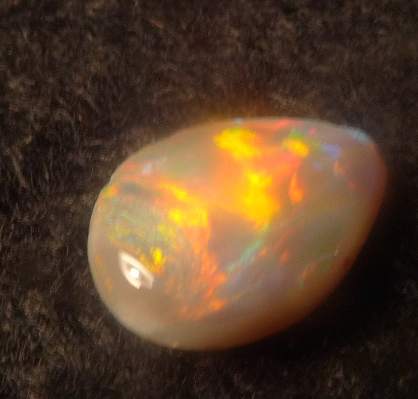 Australian Opal with warm orange glow
