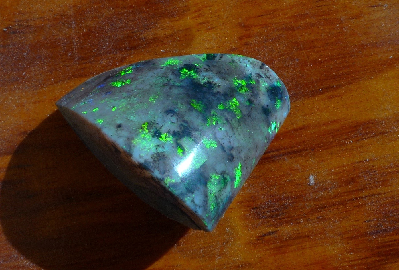 Dense Andamooka opal too dense to treat