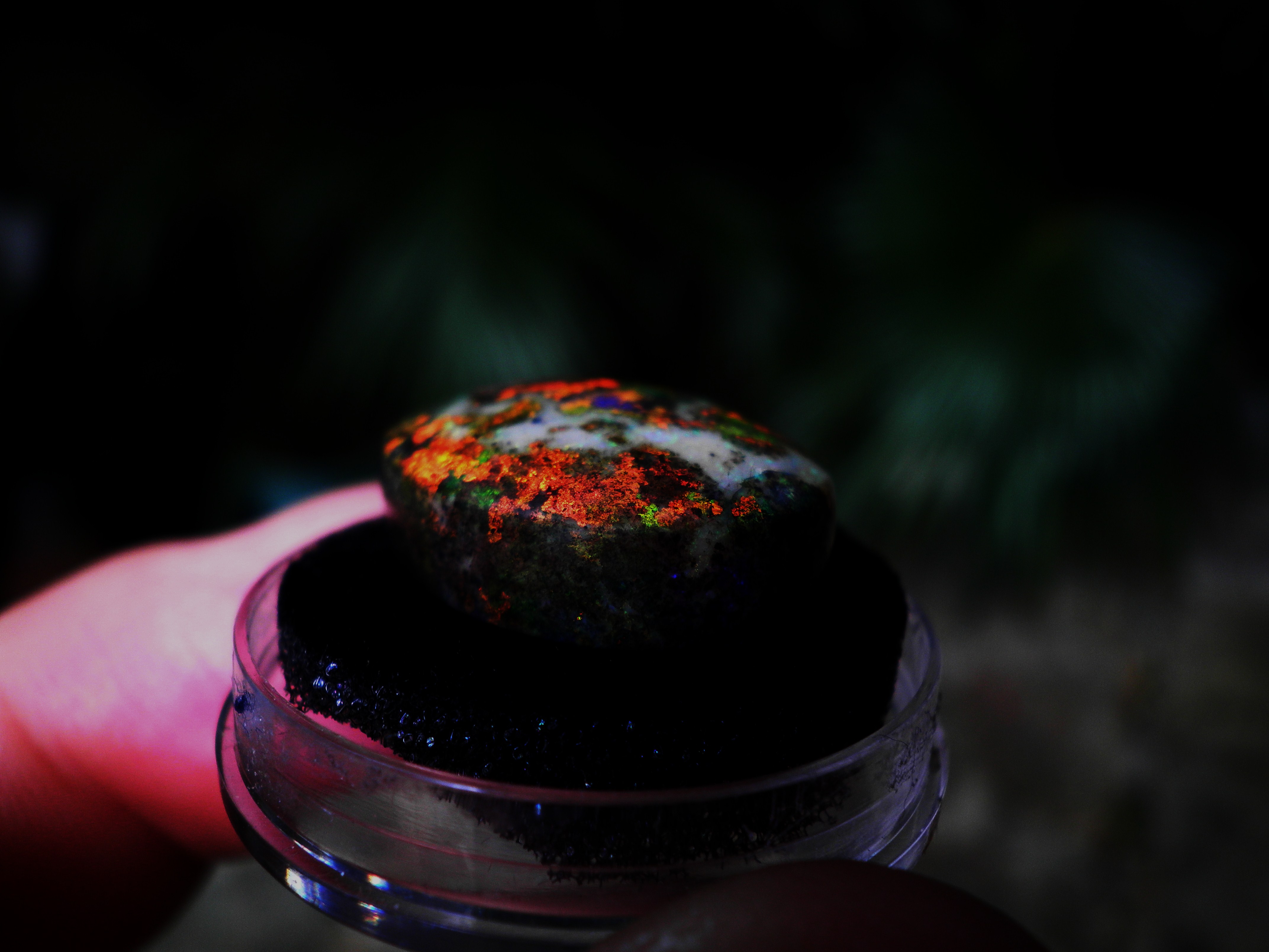 Final view of Andamooka Matrix Opal showing top of stone