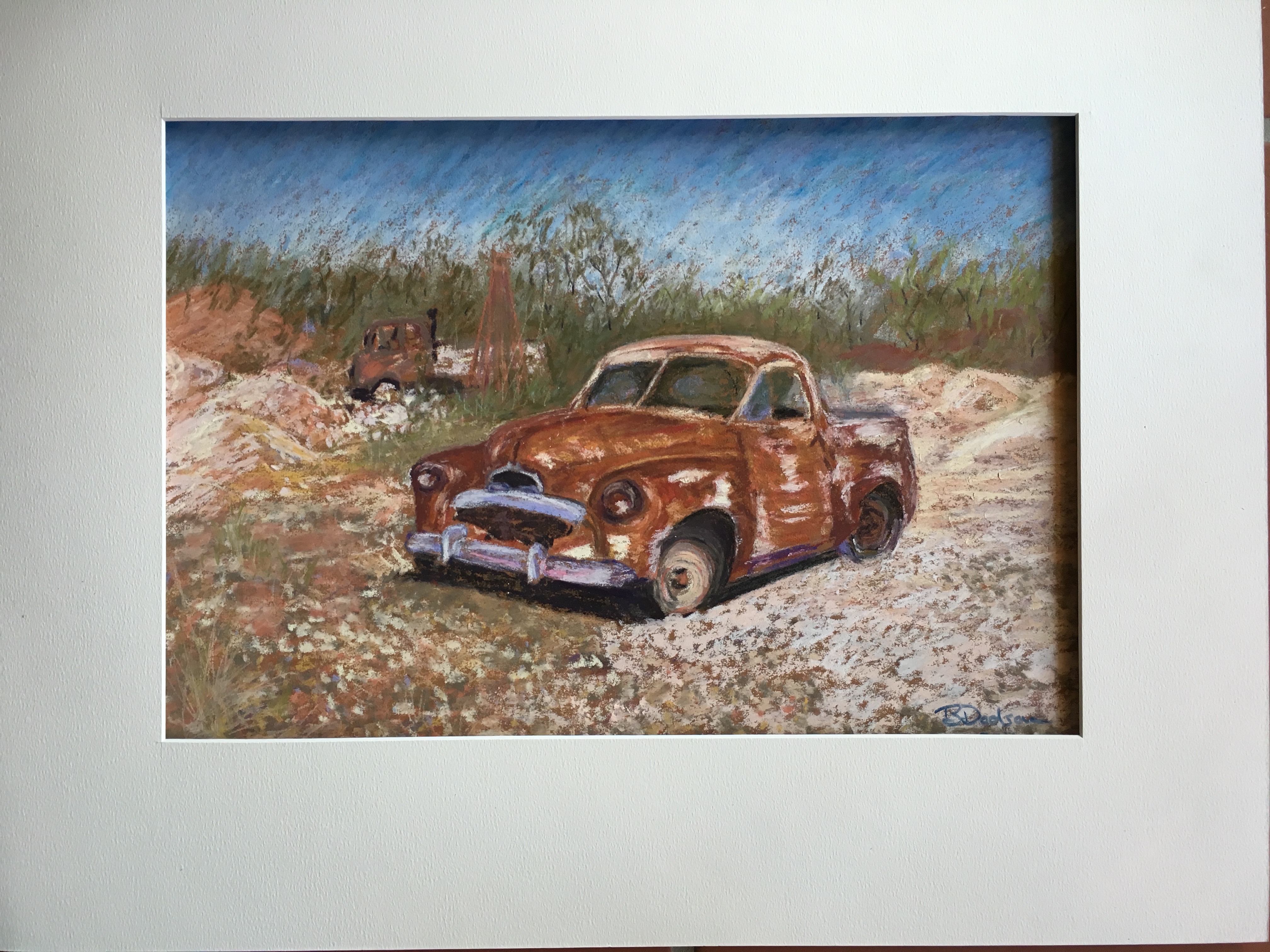 Holden Ute Pastel Drawing